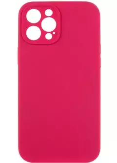 Чехол Silicone Case Full Camera Protective (AA) NO LOGO для Apple iPhone 12 Pro (6.1"), Красный / Rose Red
