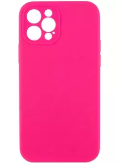 Чехол Silicone Case Full Camera Protective (AA) NO LOGO для Apple iPhone 12 Pro (6.1"), Розовый / Barbie pink