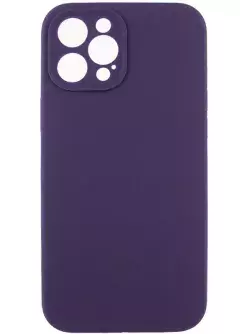 Чехол Silicone Case Full Camera Protective (AA) NO LOGO для Apple iPhone 12 Pro (6.1"), Фиолетовый / Elderberry