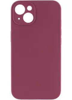 Чехол Silicone Case Full Camera Protective (AA) NO LOGO для Apple iPhone 13 (6.1"), Бордовый / Plum