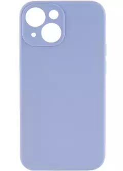 Чехол Silicone Case Full Camera Protective (AA) NO LOGO для Apple iPhone 13 (6.1"), Голубой / Lilac Blue