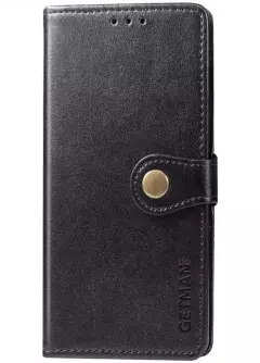Кожаный чехол книжка GETMAN Gallant (PU) для Xiaomi Redmi 10X || Xiaomi Redmi Note 9, Черный