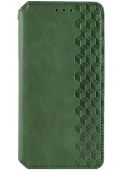 Кожаный чехол книжка GETMAN Cubic (PU) для TECNO Spark 5 Pro, Зеленый