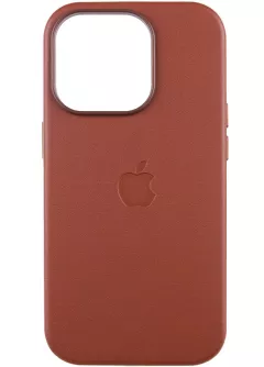 Кожаный чехол Leather Case (AAA) with MagSafe and Animation для Apple iPhone 14 Pro Max (6.7")