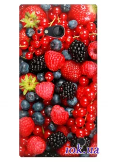 Красный чехол с ягодами для Nokia Lumia 730