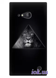 Брутальный чехол для Nokia Lumia 730 со львом