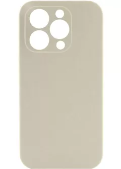 Чехол Silicone Case Full Camera Protective (AA) NO LOGO для Apple iPhone 15 Pro Max (6.7"), Бежевый / Antique White