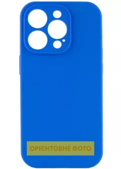 Чехол Silicone Case Full Camera Protective (AA) NO LOGO для Apple iPhone 16 (6.1"), Синий / Capri Blue