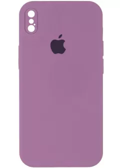 Чехол Silicone Case Square Full Camera Protective (AA) для Apple iPhone XS || Apple iPhone X