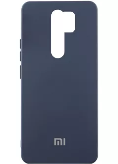 Чехол Silicone Cover Lakshmi (AAA) with Logo для Xiaomi Redmi Note 8 Pro, Темно-синий / Midnight blue
