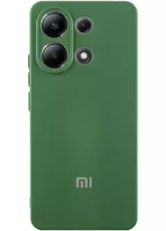 Чехол Silicone Cover Lakshmi Full Camera (AA) with logo для Xiaomi Redmi Note 13 5G, Зеленый / Dark green