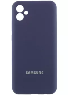 Чехол Silicone Cover Lakshmi Full Camera (AAA) with Logo для Samsung Galaxy A04e, Темно-синий / Midnight blue