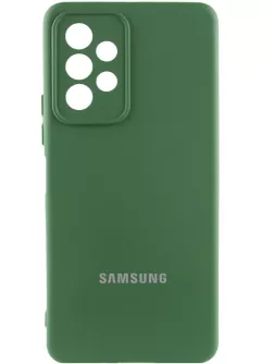 Чехол Silicone Cover Lakshmi Full Camera (AAA) with Logo для Samsung Galaxy A13 4G, Зеленый / Cyprus Green