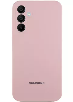 Чехол Silicone Cover Lakshmi Full Camera (AAA) with Logo для Samsung Galaxy S25 FE, Розовый / Pink Sand