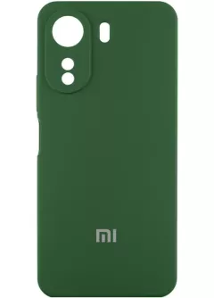 Чехол Silicone Cover Lakshmi Full Camera (AAA) with Logo для Xiaomi Redmi Note 14 Pro 4G, Зеленый / Cyprus Green