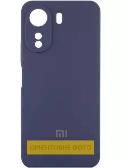 Чехол Silicone Cover Lakshmi Full Camera (AAA) with Logo для Xiaomi Redmi Note 14 Pro 5G, Темно-синий / Midnight blue