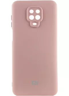 Чехол Silicone Cover Lakshmi Full Camera (AAA) with Logo для Xiaomi Redmi Note 9s / Note 9 Pro, Розовый / Pink Sand