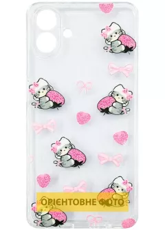Чехол TPU Clear Joy для Samsung Galaxy A57 5G, Strawberry Cats