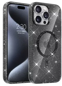 Чехол TPU Eclipse Sparkle (MagFit) для Apple iPhone 14 Pro (6.1"), Black