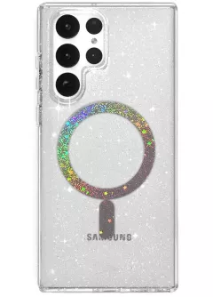 Чехол TPU Eclipse Sparkle (MagFit) для Samsung Galaxy S25 Ultra, Clear