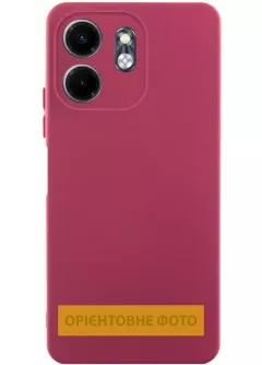 Чехол TPU GETMAN Liquid Silk Full Camera для Motorola Moto G06, Бордовый / Marsala
