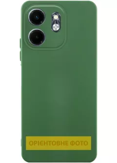 Чехол TPU GETMAN Liquid Silk Full Camera для Motorola Moto G06, Зеленый / Dark green