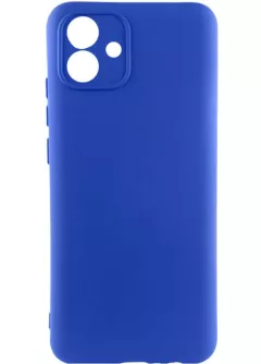 Чехол TPU GETMAN Liquid Silk Full Camera для Samsung Galaxy A07, Синий / Deep navy