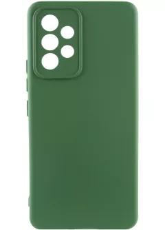 Чехол TPU GETMAN Liquid Silk Full Camera для Samsung Galaxy A73 5G, Зеленый / Dark green