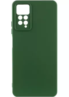 Чехол TPU GETMAN Liquid Silk Full Camera для Xiaomi Redmi Note 11 Pro 5G , Зеленый / Dark green