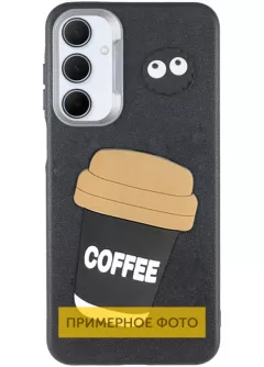 Чехол TPU Leather Toys для Xiaomi Poco C65 || Xiaomi Redmi 13C, Coffee / Black