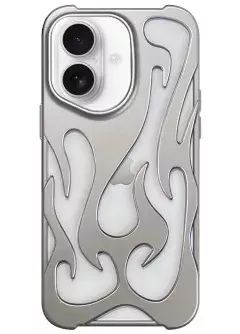 Чехол TPU WinFire для Apple iPhone 16 Plus (6.7"), Silver
