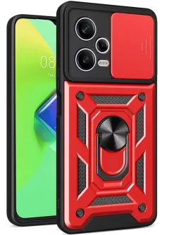 Чехол Ummi Camshield Serge Ring для Xiaomi Redmi Note 12 Pro+ 5G, Красный