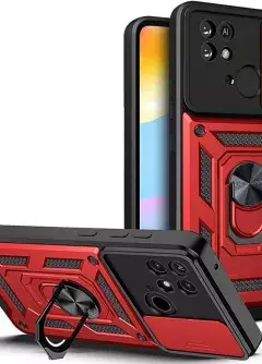Ударопрочный чехол Camshield Serge Ring для Xiaomi Poco C40, Красный