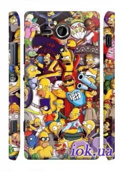 Чехол для Sony Xperia SP - Герои сериала The Simpsons