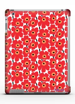Дизайнерский чехол для iPad 2/3/4 - Marimekko Red Flowers