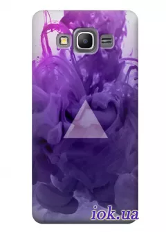 стильный чехол для Galaxy Grand Prime с фиолетовым дымом