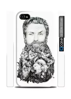 Купить чехол для iPhone 4, 4s с мужчиной и бородой - Men's Beard | Qcase