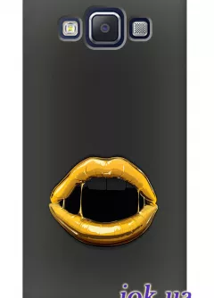 Чехол для Galaxy A3 - Золотые губы - желание