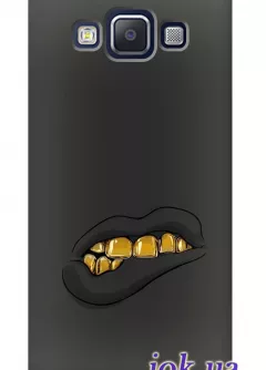 Чехол для Galaxy A3 - Черные губы