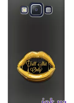 Чехол для Galaxy A5 - Золотые губы