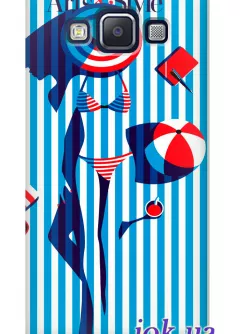 Чехол для Galaxy A7 - Девушка на пляже