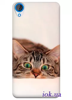 Нежный чехол для HTC Desire 820 с котиком