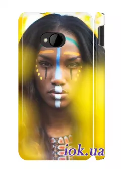 Чехол для HTC One - Девушка из племени 
