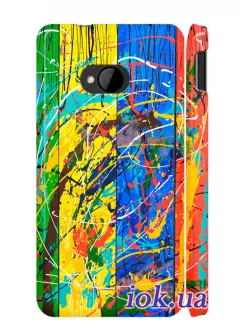 Чехол на HTC One - Разноцветные доски