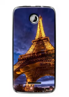 Купить чехол для Lenovo A390 для девушке с Эйфелевой башней, Париж