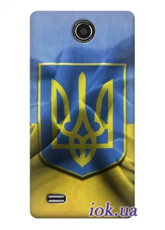 Чехол для Lenovo A766 - Флаг и Герб Украины