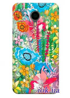 Чехол с цветочным полем для Meizu MX4