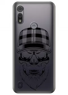 Чехол для Motorola E6i - Бородатый череп