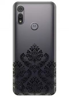Чехол для Motorola E6i - Черная Мандала