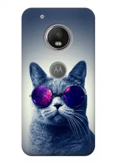 Чехол для Motorola Moto G5 Plus - Кот в очках